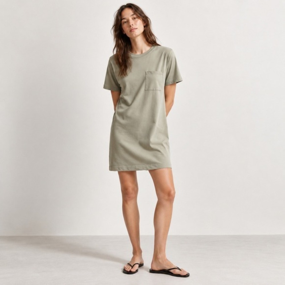 Everlane Weekend T-Shirt Pocket Dress Organic Cotton Sz S